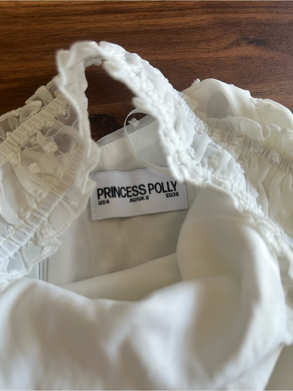 Princess Polly Angel Antics Halter Mini Dress White - Picture 3 of 3